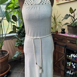 A/X Armani Exchange Crochet Halter Neck Knit Dress circa 2012